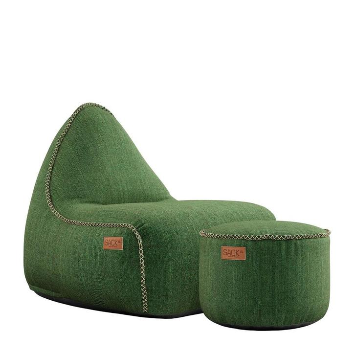 Cobana Lounge Chair & Pouf Outdoor - Groen, Huis en Inrichting, Zitzakken, Verzenden