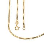 9 Krt. Gourmet schakel ketting | 45 cm (veerring), Ophalen of Verzenden, Goud