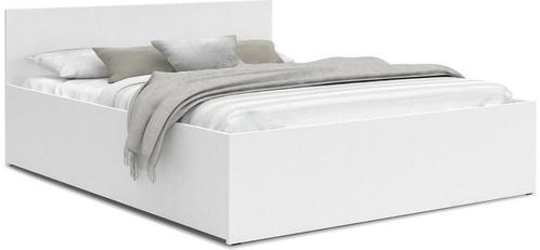 Hoogwaardig 2-persoons bed 140x200 cm - Wit - MDF & grene..., Kinderen en Baby's, Kinderkamer | Bedden, 180 cm of meer, Lattenbodem