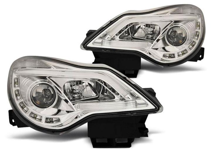 Koplampen set | Opel Corsa D 2011-2014 | Real-DRL Tube Light, Auto-onderdelen, Verlichting, Nieuw, Opel, Verzenden