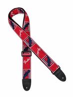 Fender 2" Monogrammed gitaarband rood wit blauw, Muziek en Instrumenten, Verzenden, Nieuw