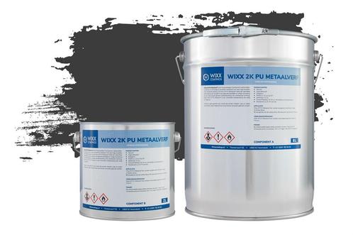Wixx 2K PU Metaalverf RAL 9005 | Gitzwart 5L, Doe-het-zelf en Verbouw, Verf, Beits en Lak, Verf, Zwart, Nieuw, Minder dan 5 liter