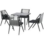 TRUUSK Tuinmeubelset 5-delig Zitgroep Met Tafel En 4 Stoelen, Verzenden, Nieuw