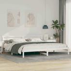 vidaXL Bedframe met hoofdeinde Wit 180 x 200 cm Massief, Huis en Inrichting, Verzenden, Nieuw, Wit, Hout