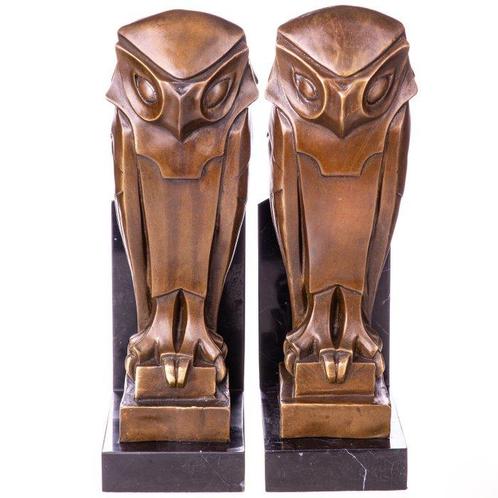 Boekensteunen - Brons, Marmer - Art deco stijl, Antiek en Kunst, Kunst | Designobjecten