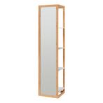 Open kast met spiegel As 170x40x35 cm naturel en wit [en.cas, Verzenden, Nieuw