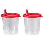 Urinebeker met klikdeksel en opening - 125 ml - niet steriel, Verzenden, Nieuw