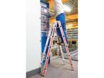 Dubbele ladder, tweezijdig beklimbaar Hymer 4023 2x5 sporten, Verzenden, Zo goed als nieuw