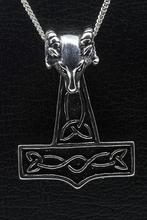 Zilveren Hamer van Thor met Ram ketting hanger - groot, Verzenden, Nieuw