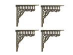Decoratief ornament (4) - Set van 4 gietijzeren muursteunen