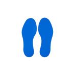 Blauwe Voetstap voor Vloermarkering  -  180x70 mm  -  Blauw, Verzenden