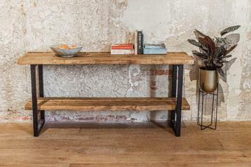 Sidetable | bijzettafel | Halftafel Wandtafel | Boomstam beschikbaar voor biedingen