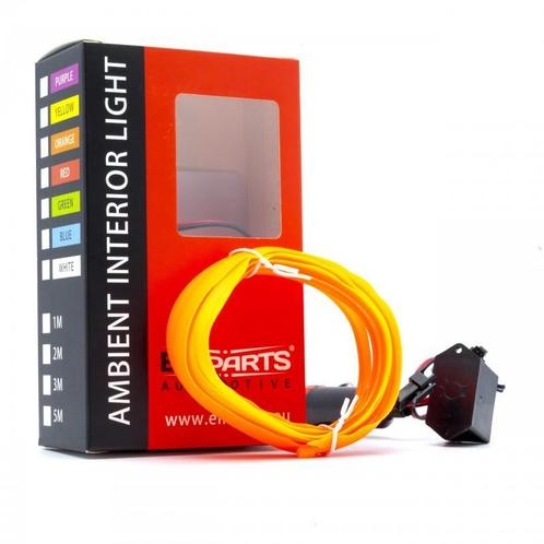 LED Interieur / sfeer verlichting strip - Oranje - 2 Meter, Auto diversen, Auto-accessoires, Nieuw, Verzenden