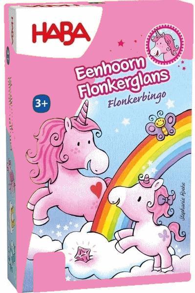 Eenhoorn Flonkerglans - Flonkerbingo | Haba - Kinderspellen, Hobby en Vrije tijd, Gezelschapsspellen | Bordspellen, Nieuw, Verzenden