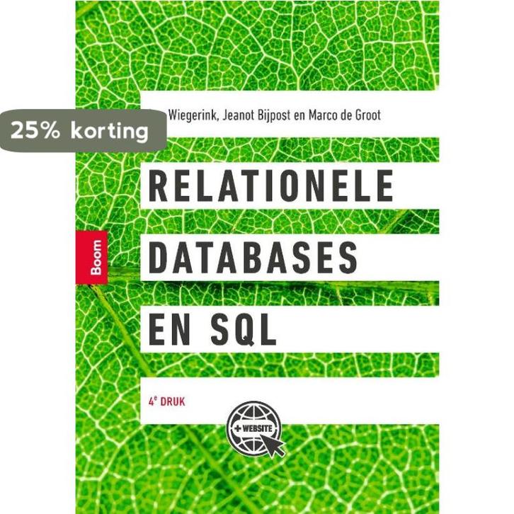 Relationele databases en SQL 9789024429936 Leo Wiegerink, Boeken, Schoolboeken, Zo goed als nieuw, Verzenden