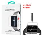Apple Watch 7/8/9 41 / 45 MM UV Liquid Glue 3D Tempered Glas, Ophalen of Verzenden, Nieuw