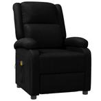 Relax Fauteuil Massage - Zwart, Kunstleer - Retourdeal, Ophalen of Verzenden, Nieuw, 75 tot 100 cm, 50 tot 75 cm