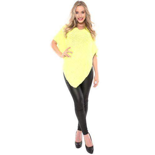 Gebreide poncho fluor geel, Hobby en Vrije tijd, Feestartikelen, Feestartikel, Nieuw, Verzenden