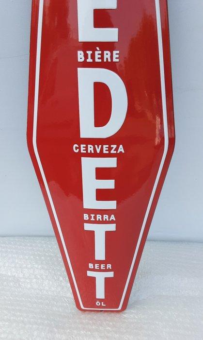Vedett - Reclamebord - Emaille, Antiek en Kunst, Antiek | Wandborden en Tegels