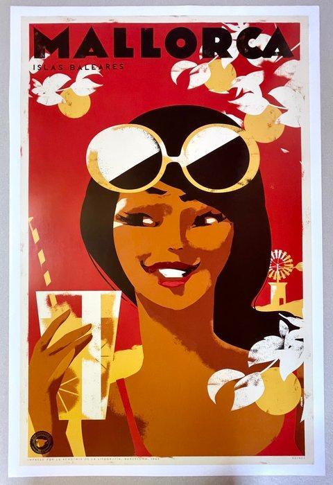 Mads Berg - Windmills and orange groves, En route from, Antiek en Kunst, Kunst | Tekeningen en Foto's