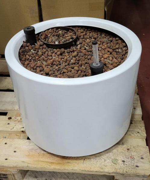 Plantenpot, wit / kunststof + hydrokorrels,dia x H 50 x39 cm, Diversen, Overige Diversen, Ophalen