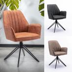 Eetkamerstoel Snow TCB | Antraciet | Microvezel stof, Huis en Inrichting, Stoelen, Ophalen, Nieuw, Industrieel