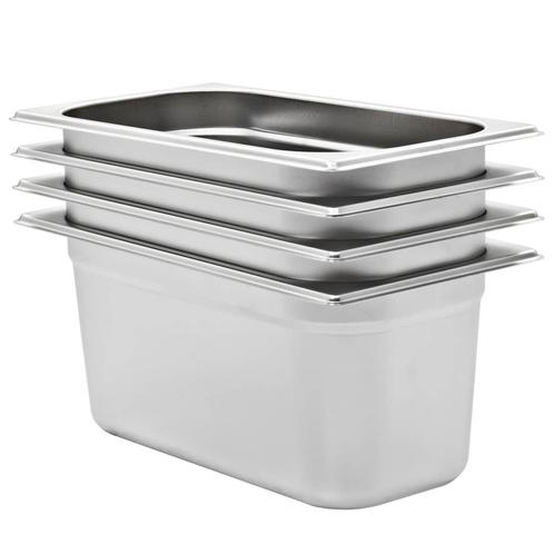 vidaXL Gastronormbakken 4 st GN 1/3 150 mm roestvrij staal, Huis en Inrichting, Keuken | Keukenbenodigdheden, Nieuw, Verzenden