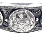Zilveren Thaise klemarmband | Ø 64 mm (zilveren armband), Ophalen of Verzenden, Gebruikt, Overige kleuren, Zilver