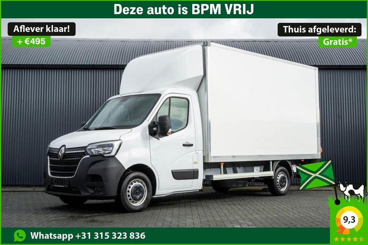 Renault Master 2.3dCi | Bakwagen met Laadklep | LED |, Auto's, Bestelauto's, Lease, Handgeschakeld, Wit, Renault, Zwart, Stof