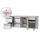 GGM Gastro | Koelwerkbank PREMIUM - 1865x700mm - 1 deur & 4, Verzenden, Nieuw in verpakking, RVS Meubilair