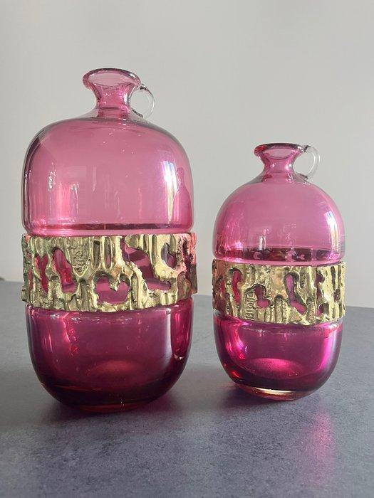 Esperia - Angelo Brotto - Iside - Vaas (2) - Muranoglas, Antiek en Kunst, Antiek | Meubels | Stoelen en Banken