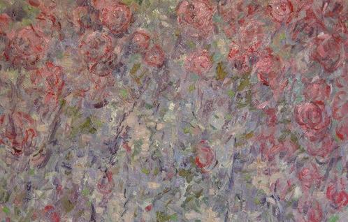 Chris van Dijk (1952) - Impressionist  Mur des fleurs, Antiek en Kunst, Kunst | Schilderijen | Klassiek