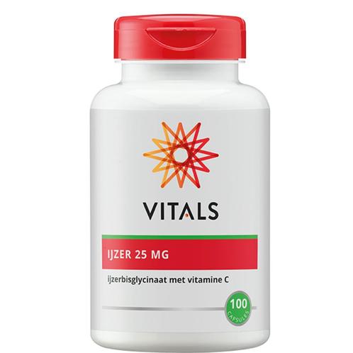 Vitals Ijzer 25 mg met Vitamine C 100 capsules, Diversen, Verpleegmiddelen, Nieuw, Verzenden