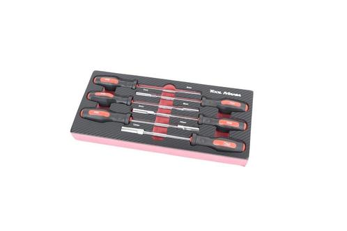 TM 6 Delige Dopschroevendraaierset in foam carbon look inlay, Auto diversen, Autogereedschap, Nieuw, Verzenden