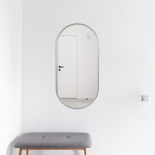 [en.casa] Spiegel Picciano hangend 30x60 cm grafietgrijs, Huis en Inrichting, Woonaccessoires | Spiegels, Nieuw, Verzenden