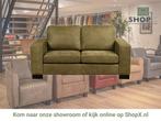 Leren bank Enjoy - 2 zits - Kenia Olive (olijf) - Poten, Huis en Inrichting, Banken | Bankstellen, 150 tot 200 cm, Nieuw, Ophalen of Verzenden