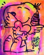 EGHNA (1990) - Rare Snoopy Haring  - neon - XXL, Antiek en Kunst