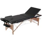 vidaXL Inklapbare massagetafel 3 zones met houten frame, Sport en Fitness, Massageproducten, Verzenden, Nieuw