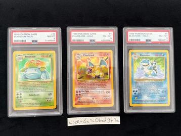 Pokémon - 3 Graded card - Blastoise, Charizard, Venusaur - beschikbaar voor biedingen