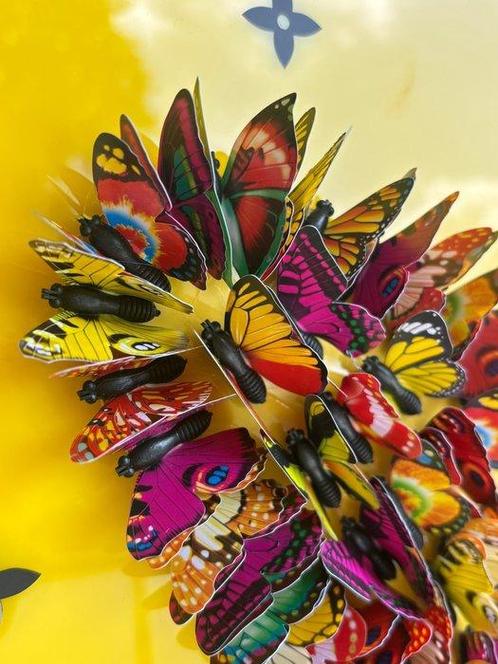 AmsterdamArts - Louis vuitton 3D butterfly mix wall art, Antiek en Kunst, Kunst | Schilderijen | Modern