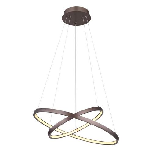 Hanglamp RALPH 51.0 cm 1-lichts Bruin, Opaal, Huis en Inrichting, Lampen | Hanglampen, 75 cm of meer, Nieuw, Metaal, Ophalen of Verzenden