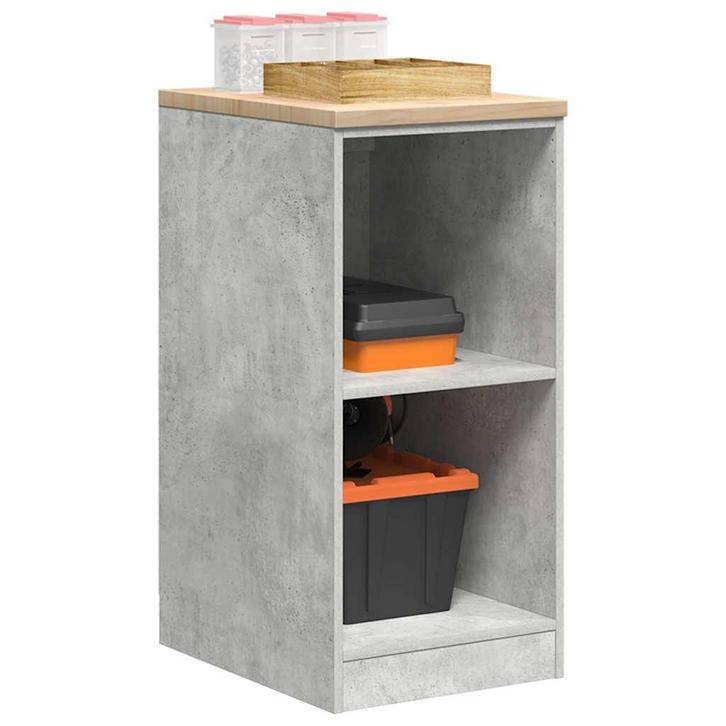 vidaXL Garagekast 40x51x85 cm massief grenenhout betongrijs, Huis en Inrichting, Kasten | Stellingkasten, Nieuw, Verzenden