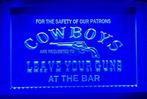Cowboys leave neon bord lamp LED cafe verlichting reclame li, Verzamelen, Merken en Reclamevoorwerpen, Verzenden, Nieuw