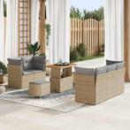 vidaXL Tuin Sofa Set in hoogte verstelbaar 8 pcs Beige poly, Verzenden, Nieuw