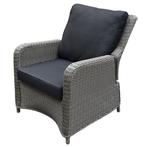 Bilbao lounge tuinstoel verstelbaar grijs, Tuin en Terras, Tuinstoelen, Ophalen of Verzenden, Nieuw, Wicker