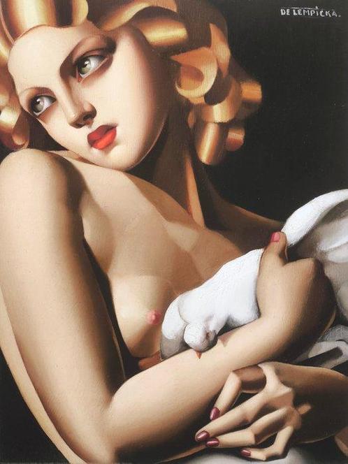 Tamara de Lempicka (1898-1980) (after) - Femme à la, Antiek en Kunst, Curiosa en Brocante