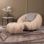Olivia fauteuil set teddy - beige, Huis en Inrichting, Stoelen, Ophalen of Verzenden, Nieuw