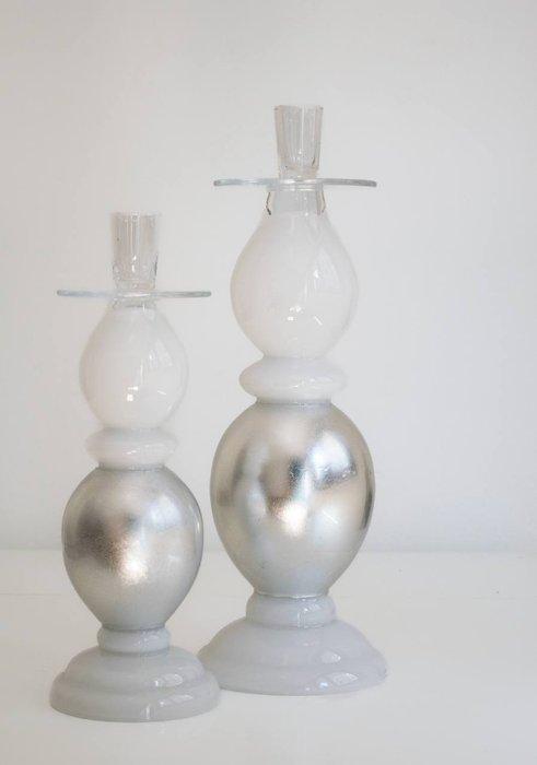 •AtelierIskra - •Maryana Iskra• - Kandelaar (2) - Glas -, Antiek en Kunst, Antiek | Glas en Kristal