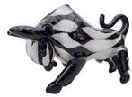 sculptuur, Taurus - schaakpatroon - 24 cm - Glas