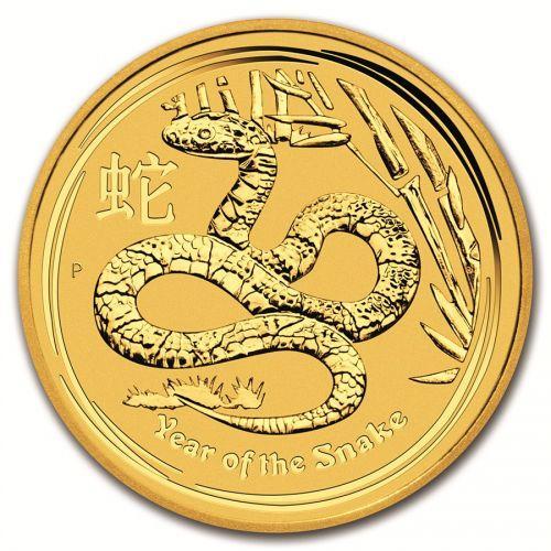 Gouden Lunar II - 1/10 oz 2013 Year of the Snake, Postzegels en Munten, Munten | Oceanië, Losse munt, Goud, Verzenden